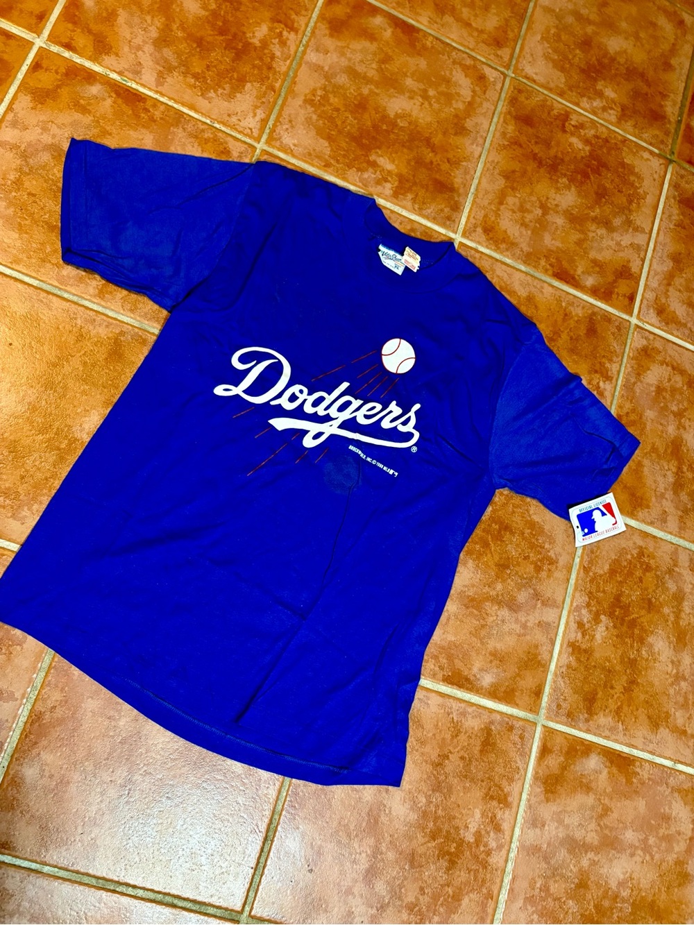 NWT Vintage 1988-1993 Los Angeles Dodgers T-Shirt Size XL RARE Velva Sheen - Picture 2 of 11